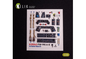 Focke Wulf Fw-190 A-8 3D декаль інтер'єр для комплекту Border Model 1/35 KELIK K35042