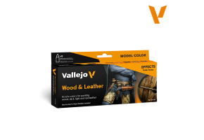 Набір акрилових фарб Дерево та шкіра (Wood & Leath) Vallejo VAL 70182
