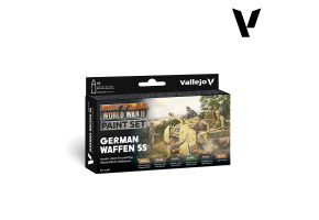 Набір акрилових фарб Німецькі війська СС часів WWII (WWII German Waffen SS) Vallejo VAL 70207