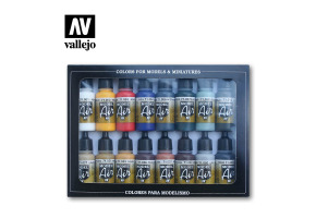 Набір акрилових фарб Основні кольори 16шт (Basic Colors 16 pcs) Vallejo VAL 71178