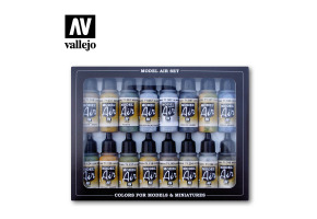 Набір акрилових фарб Літаки ВПС США 16шт (WWII USAAF Aircraft 16 pcs) Vallejo VAL 71185