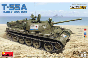 Сборная модель 1/35 Танк Т-55А ранних выпусков 1965 с интерьером МиниАрт 37016
