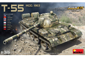 Сборная модель 1/35 Танк Т-55 обр. 1963 г с интеьером МиниАрт 37018