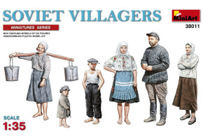 Сборная модель 1/35 Фигуры Советские сельские жители МиниАрт 38011
