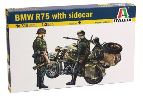 Збірна модель 1/35 Мотоцикл BMW R75 з коляскою Italeri 0315