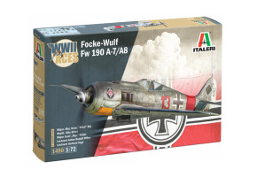 Збірна модель 1/72 Літак Focke Wulf Fw-190 A-7 / A-8 Aces - 5 Luftwaffe Aces Version Italeri 1490