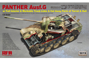 Сборная модель 1/35 Танк Panther Ausf.G с полным интерьером и вырезанными деталями РФМ 5019