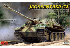 Сборная модель 1/35 Ягдпантера G2 с полным интерьером и рабочими траками РФМ 5022