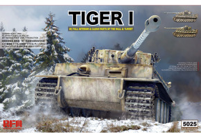 Сборная модель 1/35 Танк Тигр I раннего выпуска с полным интерьером, прозрачными деталями РФМ 5025