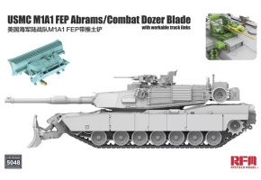 Збірна модель 1/35 Танк M1A1 FEP Абрамс із бульдозерним відвалом Rye Field Model RM-5048