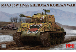 Сборная модель 1/35 Танк M4A3 76W HVSS Шерман (Корейская война) РФМ 5049