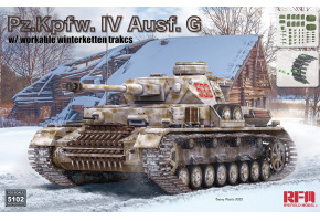 Сборная модель 1/35 Танк Pz.Kpfw. IV Ausf. G с рабочими траками Winterketten РФМ 5102