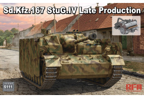 Сборная модель 1/35 Sd.Kfz.167 StuG.IV позднего выпуска с двигателем и рабочими гусеницами РФМ 5111