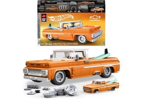 Коллекционная машинка-конструктор Hot Wheels Brick Shop Elite Custom '62 Chevy Pickup (JFT20)