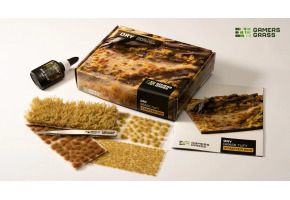 Набір пучків сухої трави Grass Tuft Starter Box - Dry з пінцетом та клеєм ПВА Gamers Grass GGSB-D