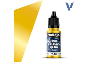 Акрилова фарба Сяючий жовтий Базовий (Radiant Yellow Base) Vallejo True Metallic Metal VAL 77122