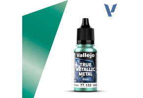 Акрилова фарба Жук-зелений Базовий (Beetle Green Base) Vallejo True Metallic Metal VAL 77133