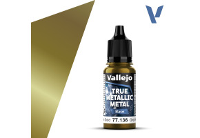 Акрилова фарба Зеленувато-золотий Базовий (Greenish Gold Base) Vallejo True Metallic Metal VAL 77136