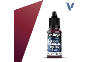 Акрилова фарба Рубіново-червоний Темний тон (Ruby Red Shade) Vallejo True Metallic Metal VAL 77146