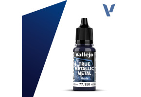 Акрилова фарба Ультрамариново-синій Темний тон (Ultramarine Blue Shade) Vallejo True Metallic Metal VAL 77150