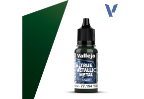 Акрилова фарба Сутінково-зелений Темний тон (Dusken Green Shade) Vallejo True Metallic Metal VAL 77154