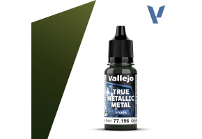 Акрилова фарба Зеленувато-золотий Темний тон (Greenish Gold Shade) Vallejo True Metallic Metal VAL 77156