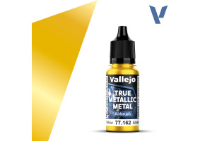 Акрилова фарба Сяючий жовтий (Radiant Yellow airbrush) Vallejo True Metallic Metal 77162