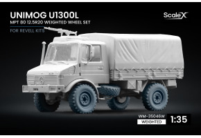 Wheel set (with deformation) for Unimog U1300L MPT 80 for Revell ScaleX WM-35046W