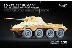 Wheel set for Sd.Kfz. 234 Puma v1 for Dragon, Miniart, RFM, Italeri, AK Interactive ScaleX WW-35010
