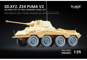 Wheel set for Sd.Kfz. 234 Puma v2 for Dragon, Miniart, RFM, Italeri, AK Interactive ScaleX WW-35011