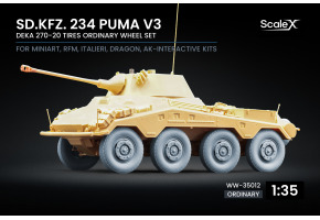 Wheel set for Sd.Kfz. 234 Puma v3 for Dragon, Miniart, RFM, Italeri, AK Interactive ScaleX WW-35012
