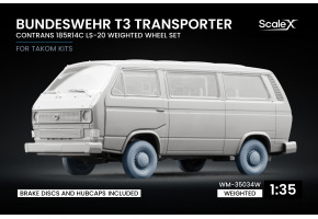 Набір коліс (з деформацією) Contrans LS-20 для Bundeswehr T3 від Takom ScaleX WM-35034W