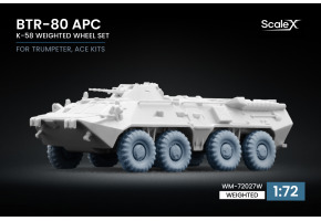 Набір коліс (з деформацією) K-58 для БТР-80 APC від Trumpeter, ACE ScaleX WM-72027W