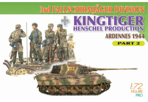 3rd FJ Division (German Paratroopers) Figures Set with 1/72 Kingtiger Henschel Turret Tank (Part 2)