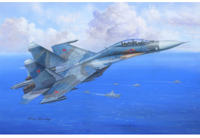 Сборная модель 1/48 Самолет Су-27УБ Flanker С ХоббиБосс 81713