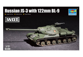 Assembly model 1/72 soviet tank IS-3 with 122mm BL-9 Trumpeter 07163