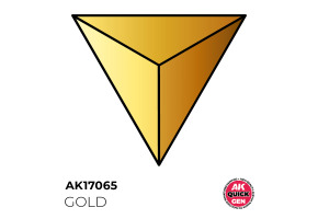 Акрилова фарба GOLD / Золото (металік) QUICK GEN COLOR AK-interactive AK 17065