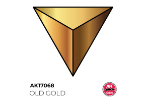 Акрилова фарба OLD GOLD / Старе золото (металік) QUICK GEN COLOR AK-interactive AK 17068