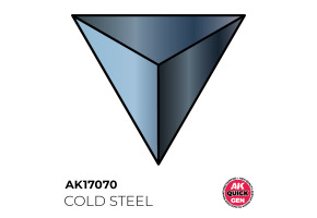 Акрилова фарба COLD STEEL / Холодна сталь (металік) QUICK GEN COLOR AK-interactive AK 17070