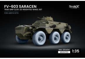 Набір коліс (з деформацією) TRAK GRIP 12.00-20 для FV-603 Saracen від Airfix ScaleX WM-35045W