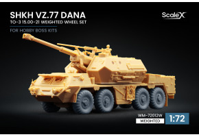Набір коліс (з деформацією) TO-3 15.00-21 для ShKH vz.77 DANA від HobbyBoss ScaleX WM-72012W