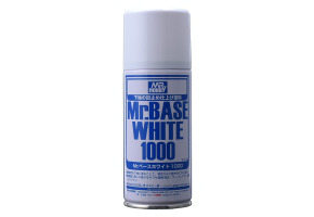 Mr. Base White 1000, Mr. Hobby spray, 180 ml. / Грунт базовый белый