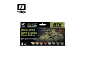 Набір акрилових фарб Італійський камуфляж Regio Esercito часів WWII (Italian WWII Regio Esercito Camo Colors) 8 шт Vallejo VAL 71645