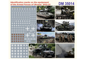 Декаль 1/35 Розпізнавальні знаки на техніці Збройних Сил України 2022-23 DANModels 35014