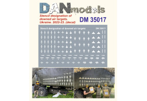 Декаль 1/35 Позначки збитих повітряних цілей, Україна 2022-2023 р. DANModels 35017