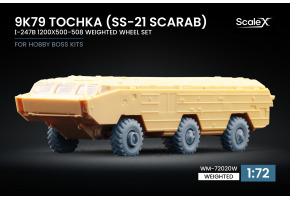 Набір коліс (з деформацією) для 9K79 Tochka (SS-21 Scarab) І-247B від HobbyBoss ScaleX WM-72020W