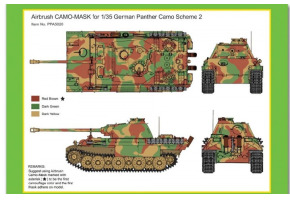 Airbrush CAMO-MASK for 1/35 German Panther Camouflage Scheme 2