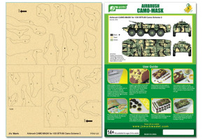 Airbrush CAMO-MASK for 1/35 BTR-80 Camo Scheme 2