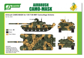 Airbrush CAMO-MASK for 1/35 T-90 MBT Camouflage Scheme