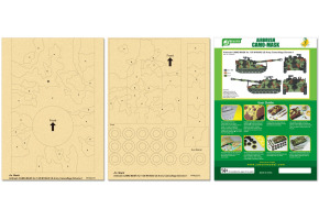 Airbrush CAMO-MASK for 1/35 M109A2 US Army Camouflage Scheme 1